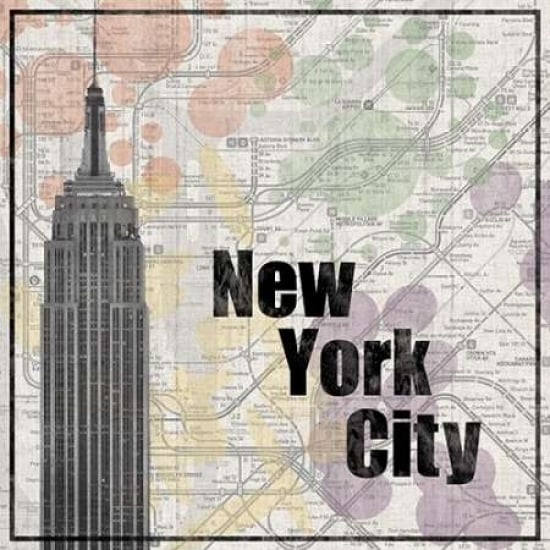 NYC Train Poster Print by Lauren Gibbons-VARPDXGLSQ144C Image 1