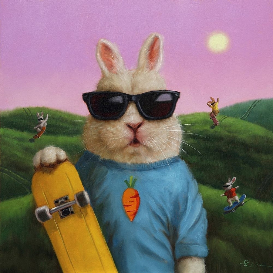 Skater Bunny Poster Print - Lucia Heffernan-VARPDXH2065D Image 1