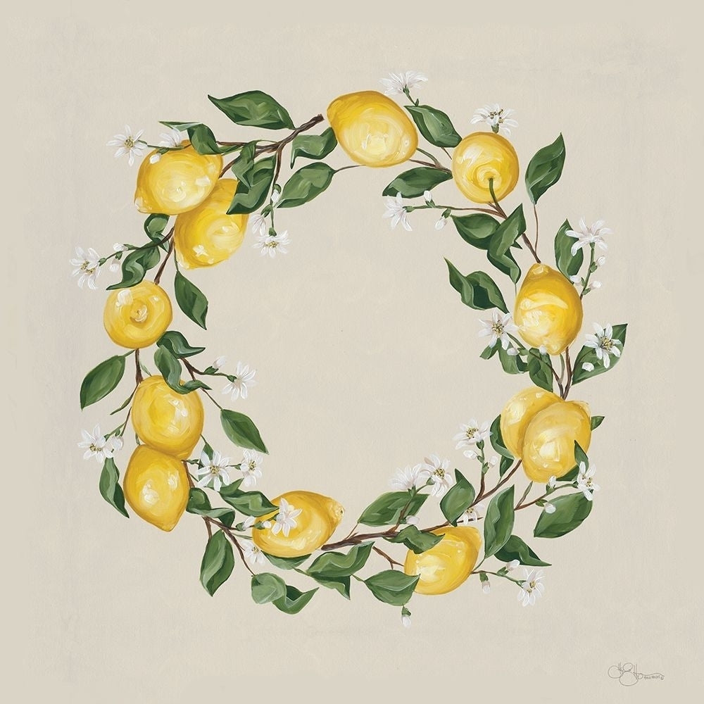 Lemon Wreath by Hollihocks Art-VARPDXHH208 Image 1