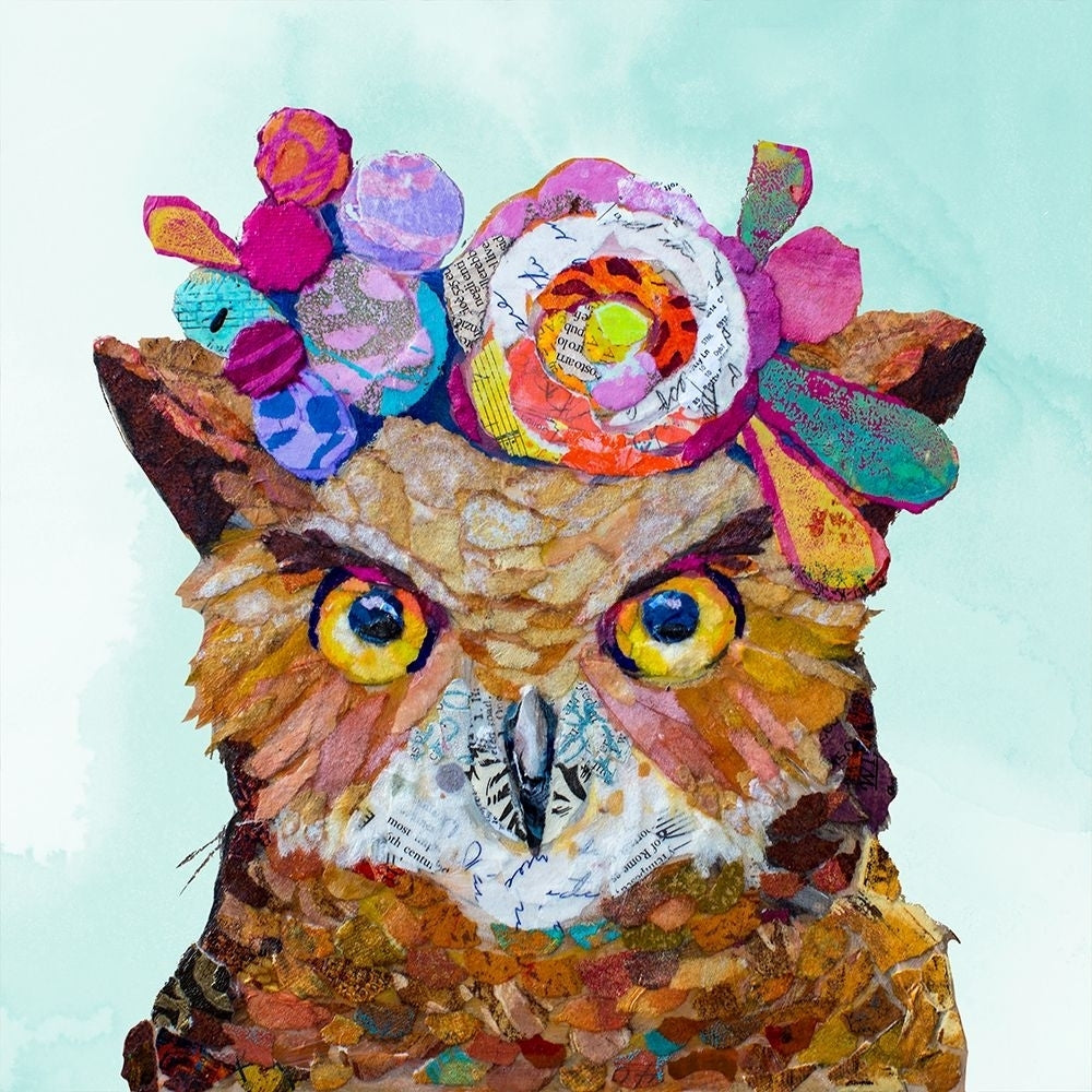 Floral Owl Poster Print - Hilaire Elizabeth St-VARPDXHI003A Image 1