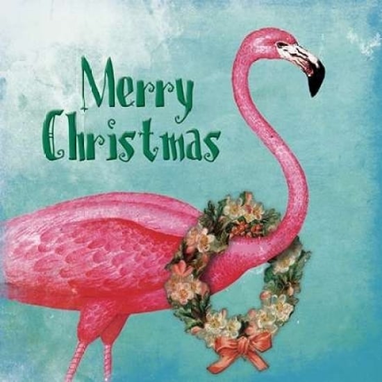 Christmas Flamingo Text Poster Print by Jace Grey-VARPDXJGSQ295A4 Image 2