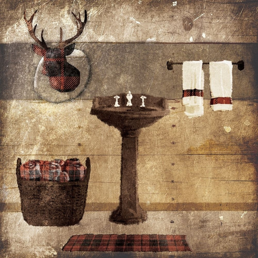 Cabin Deer Poster Print by Jace Grey-VARPDXJGSQ834C Image 1