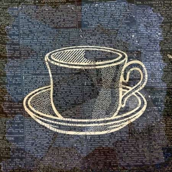 Coffee On Print Blue 1 Poster Print by Kimberly Allen-VARPDXKASQ118A Image 2