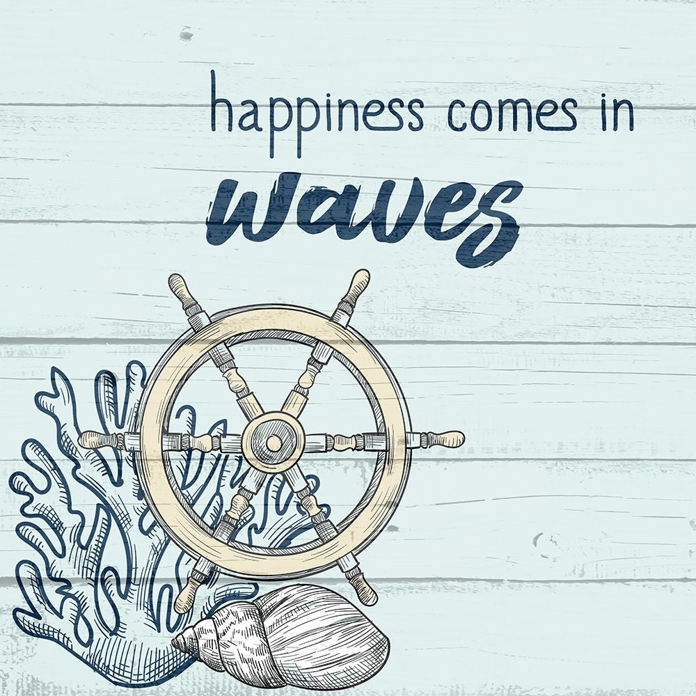 Happiness Comes in Waves Poster Print - Kimberly Allen-VARPDXKASQ3007B Image 1