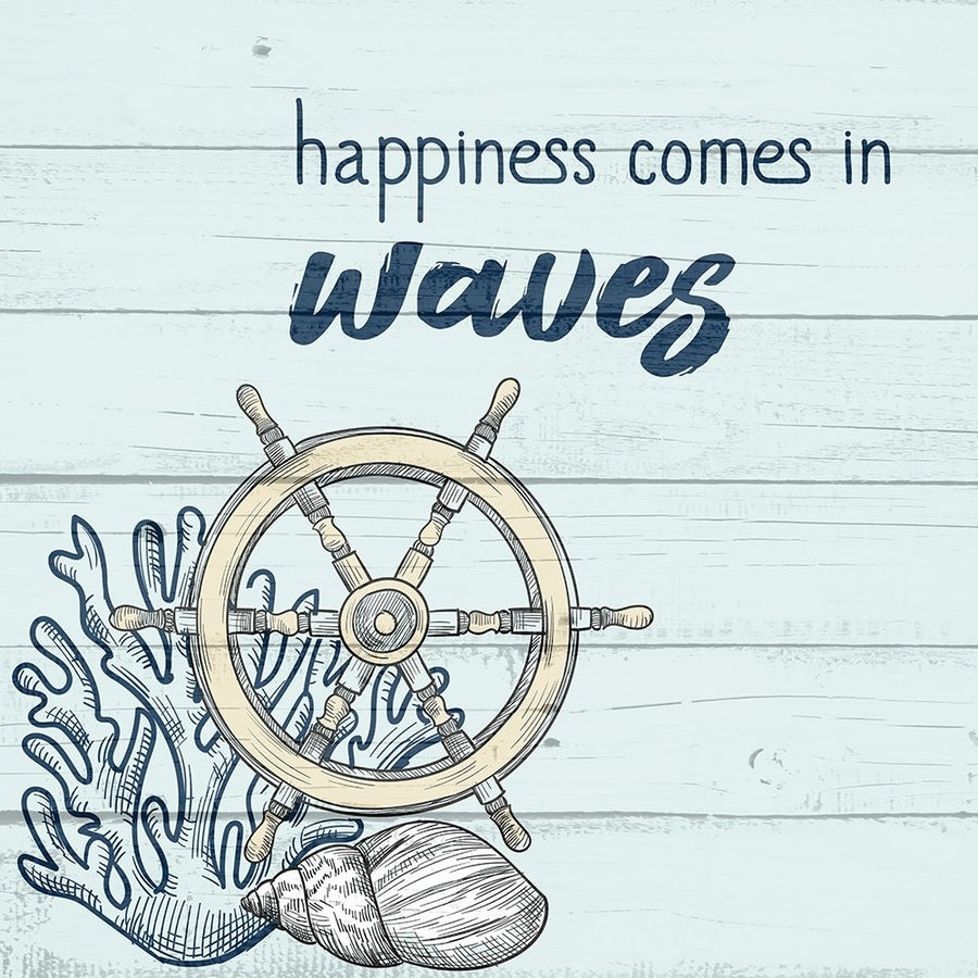 Happiness Comes in Waves Poster Print - Kimberly Allen-VARPDXKASQ3007B Image 1