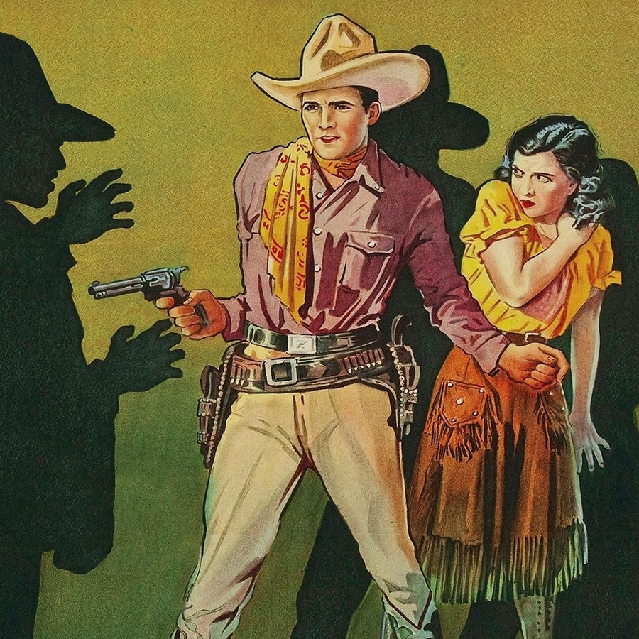 Vintage Westerns: Phantom of the West - Horror in the Dark - Detail Poster Print by Unknown Unknown-VARPDX449917 Image 1