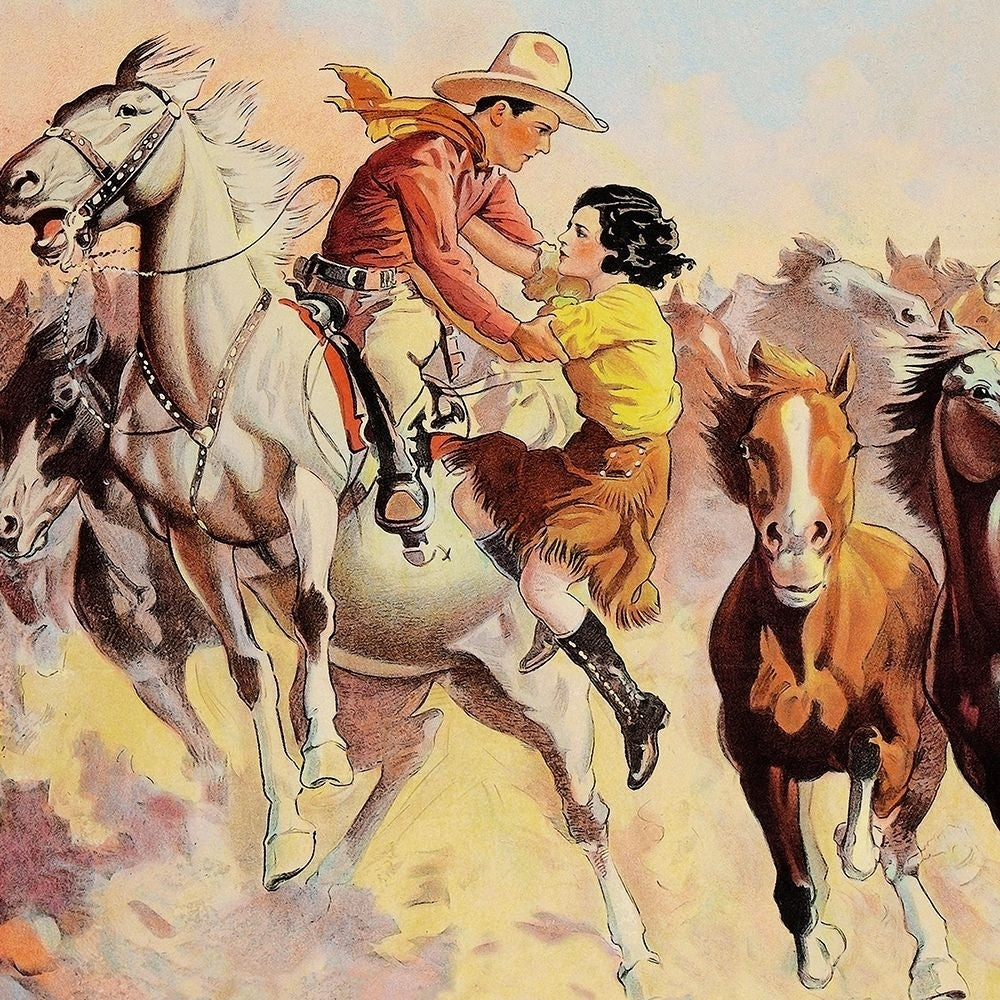 Vintage Westerns: Phantom of the West - Ghost Riders - Detail Poster Print by Unknown Unknown-VARPDX449918 Image 1