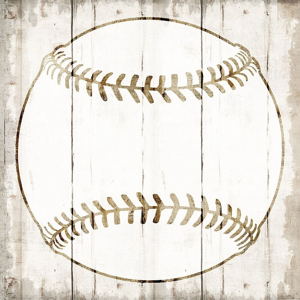 Rustic Baseball Poster Print - CAD Designs-VARPDX47566 Image 1