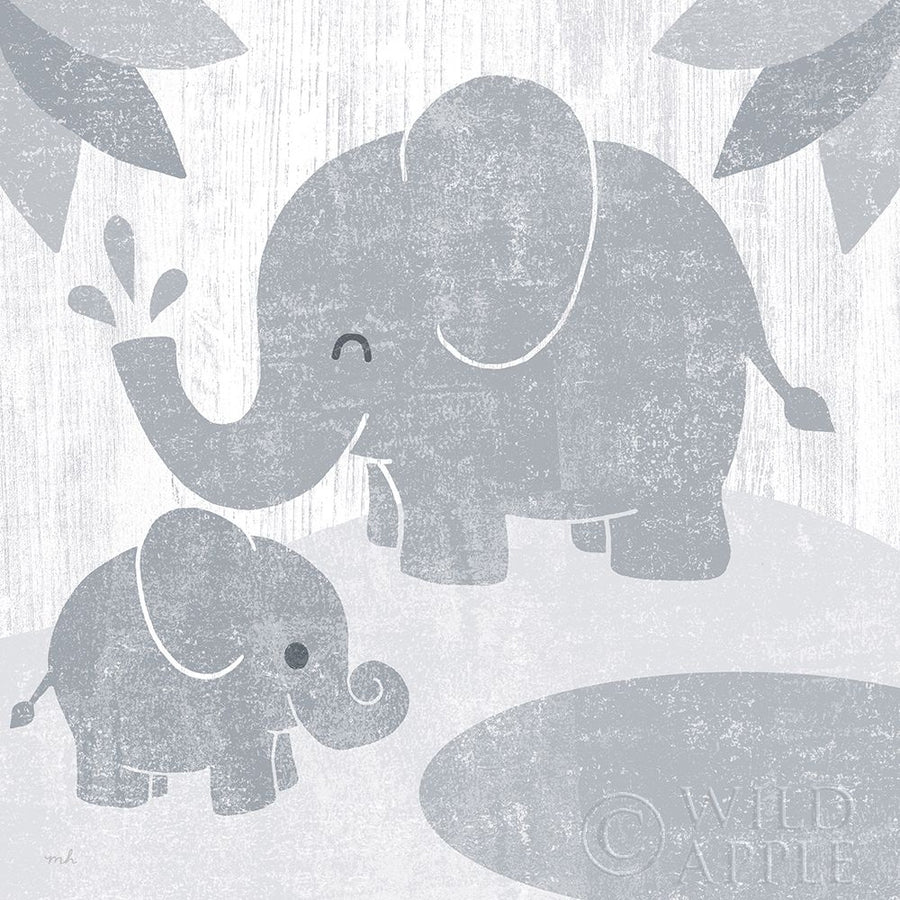 Safari Fun Elephant Gray no Border Poster Print by Moira Hershey-VARPDX49895 Image 1