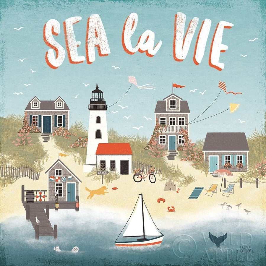 Seaside Village III Poster Print by Laura Marshall-VARPDX51993 Image 1