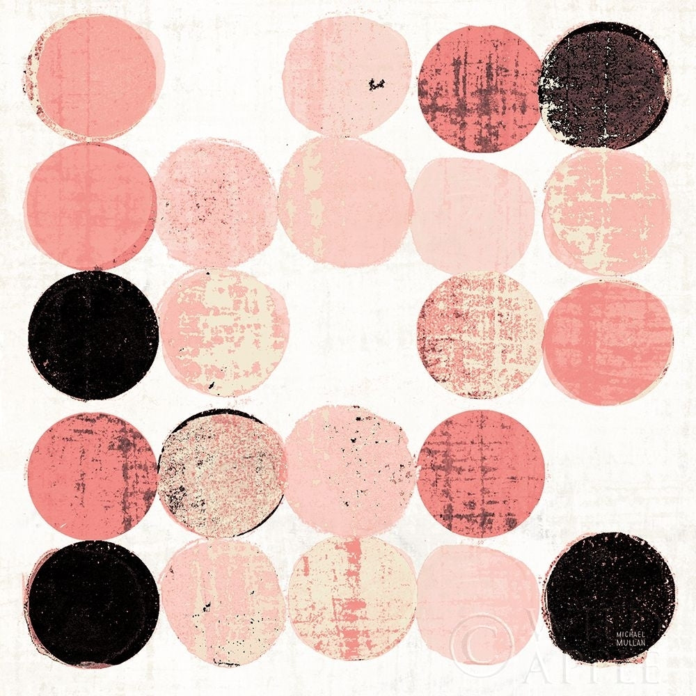 Dots II Square I Pink Black Poster Print by Michael Mullan-VARPDX53752 Image 1