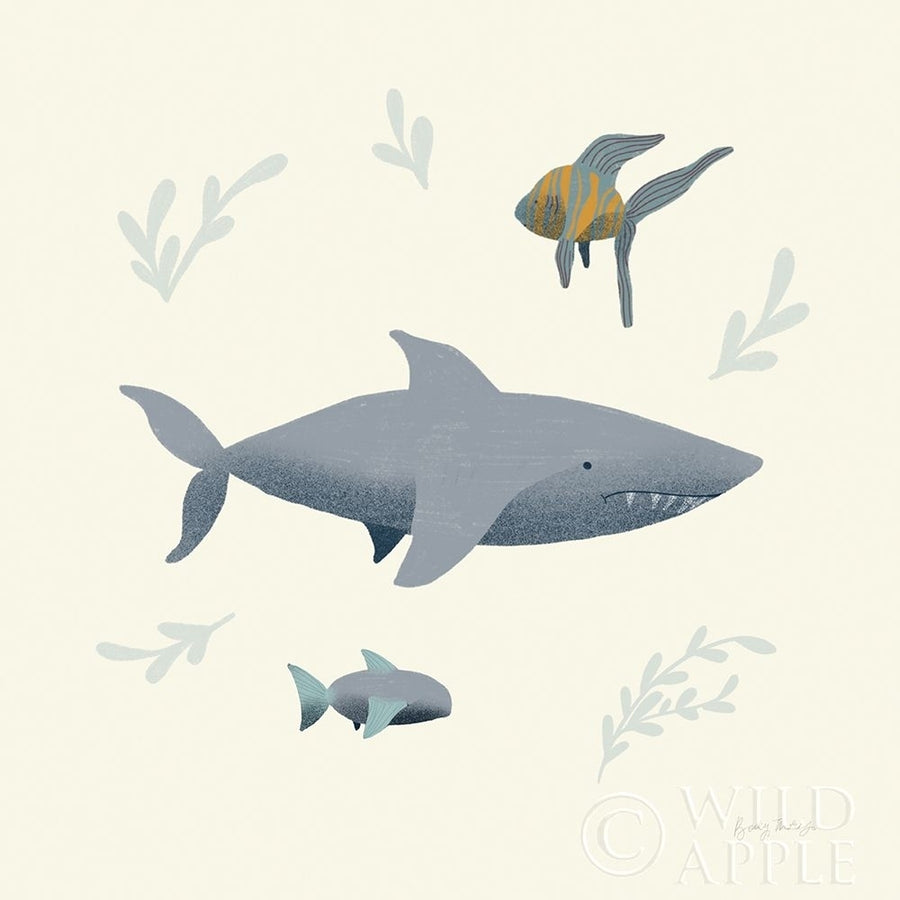 Ocean Life Shark Poster Print by Becky Thorns-VARPDX54180 Image 1