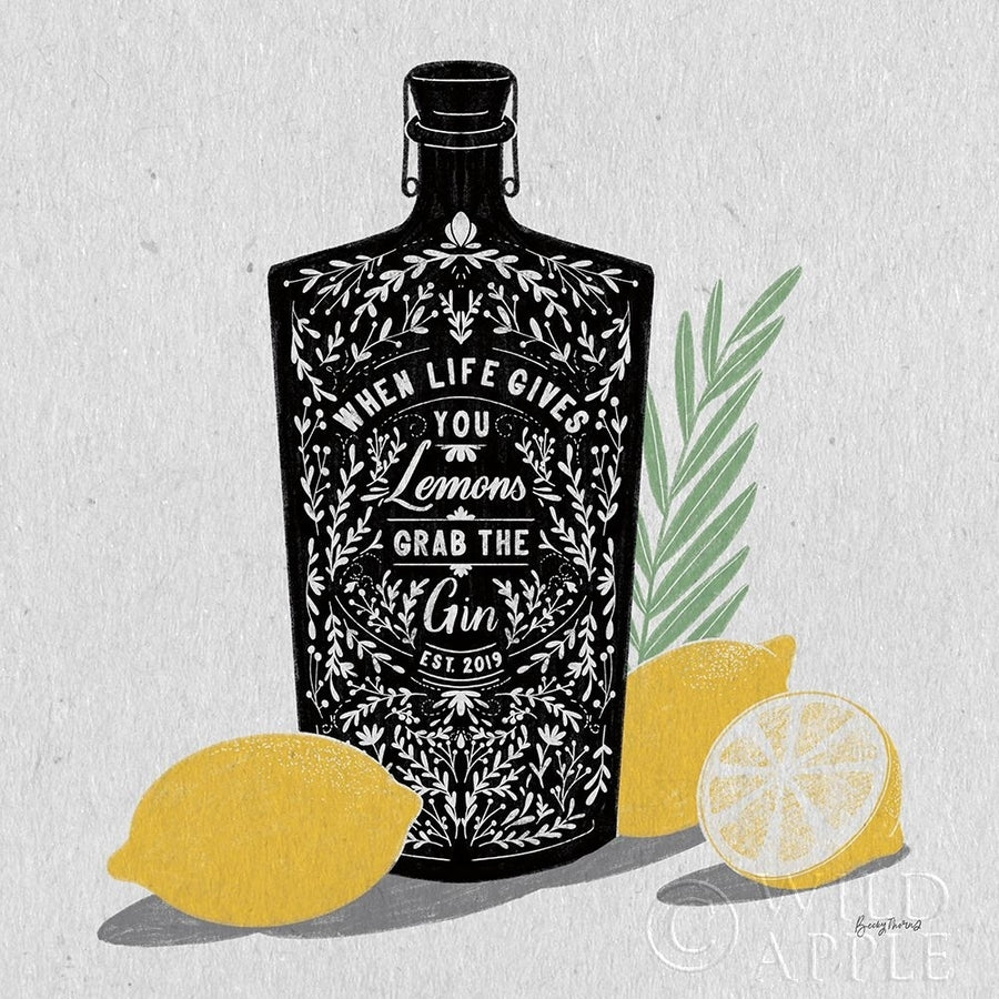 Fruity Spirits Gin Poster Print by Becky Thorns-VARPDX54988 Image 1