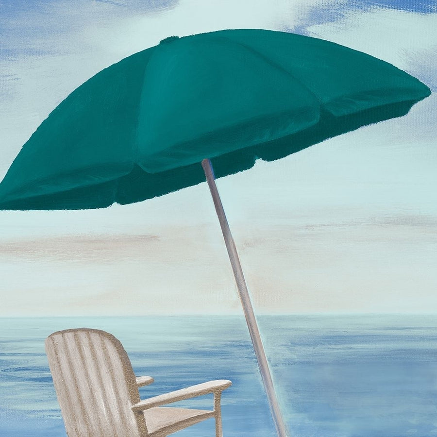 Umbrella By the Shore I Poster Print - Vivien Rhyan-VARPDX6307CA Image 1