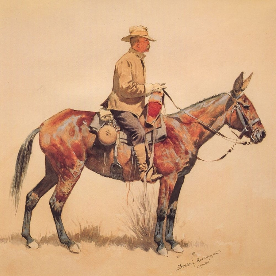 A Packer Poster Print - Frederic Remington-VARPDX66160 Image 1