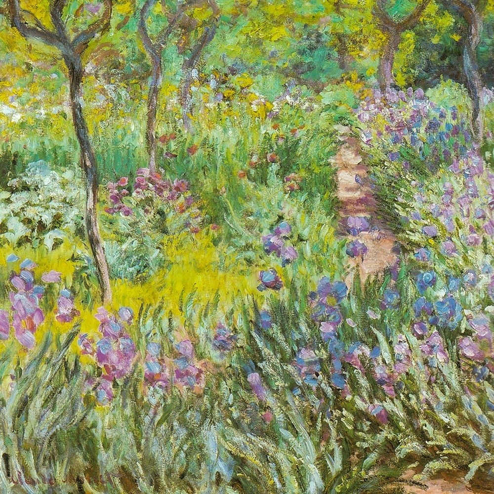 Artists garden at Giverny-irises 1900 Poster Print - Claude Monet-VARPDX66970 Image 1