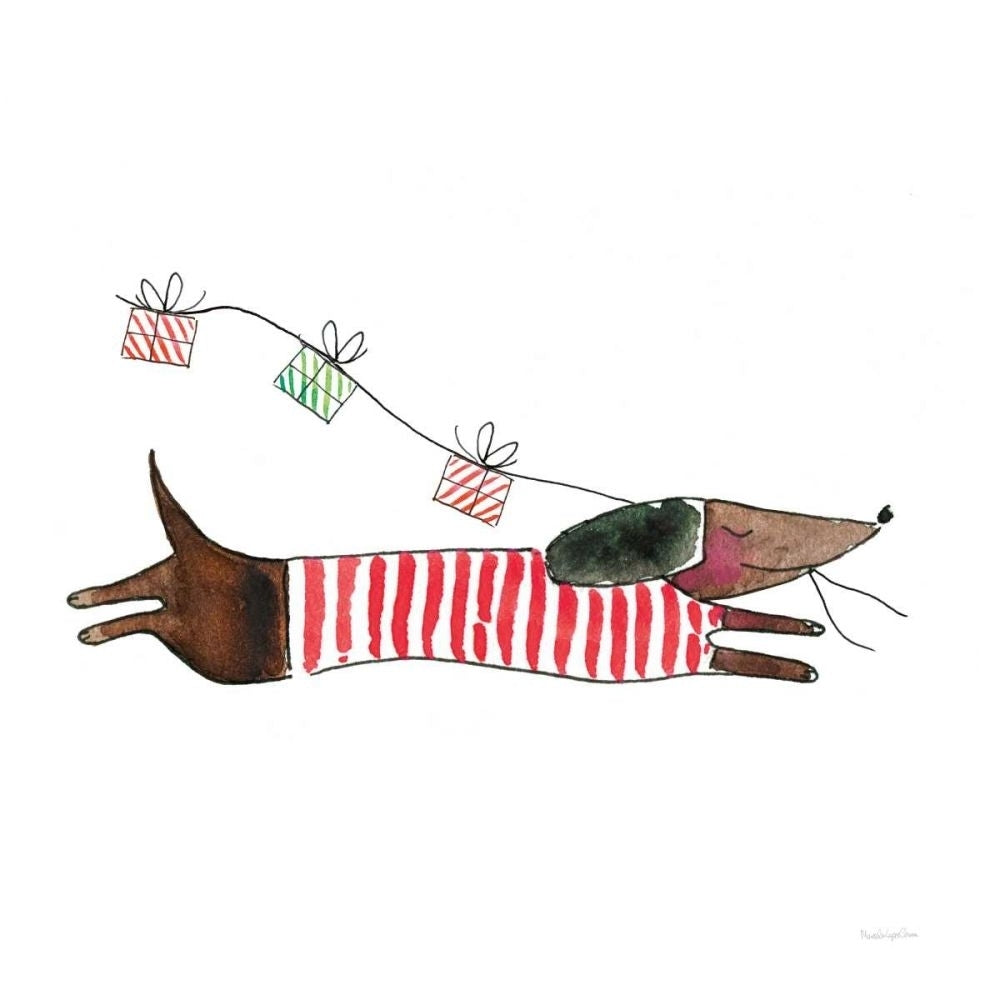 Holiday Dachshund by Mercedes Lopez Charro-VARPDX67980 Image 1