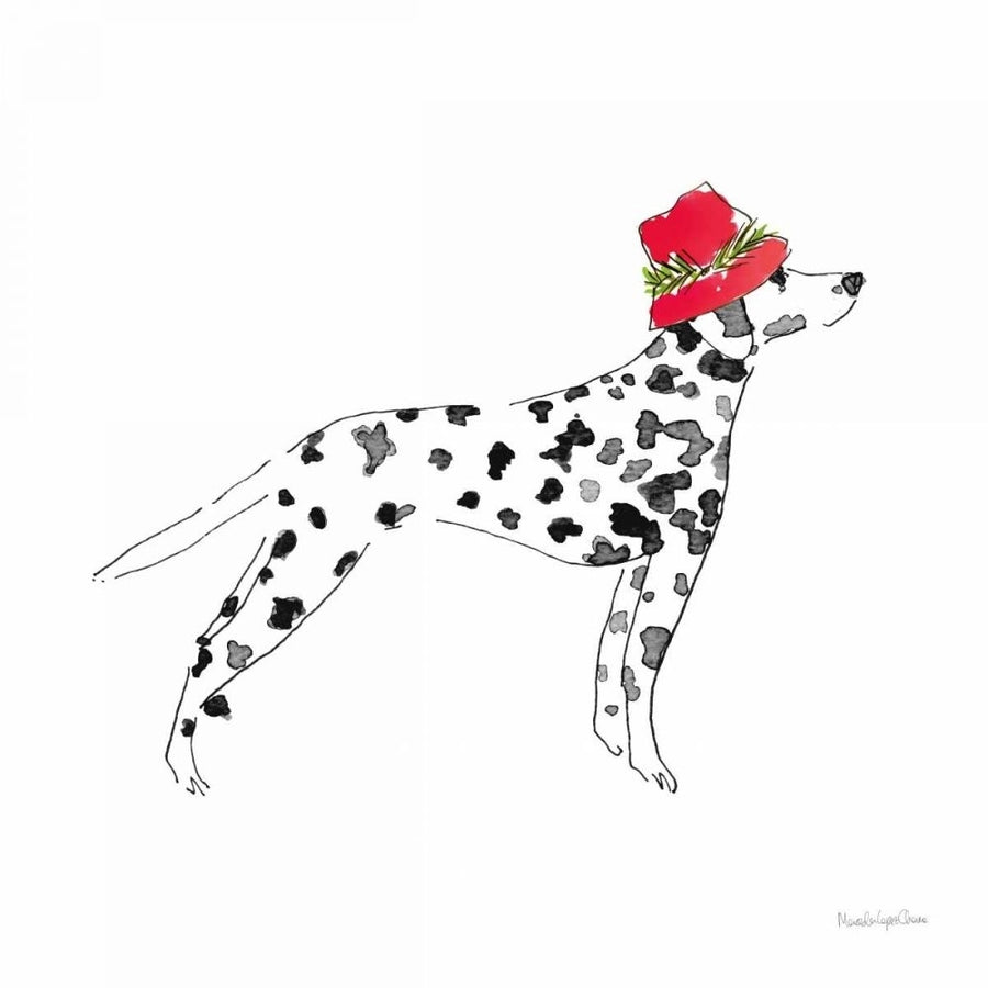 Holiday Dalmatian by Mercedes Lopez Charro-VARPDX67981 Image 1