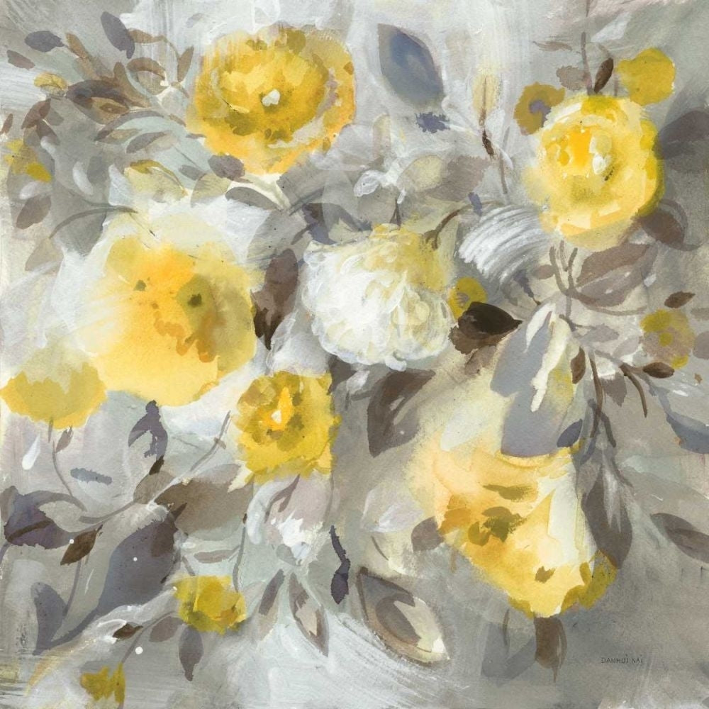 Floral Uplift Yellow Gray by Danhui Nai-VARPDX68683 Image 1