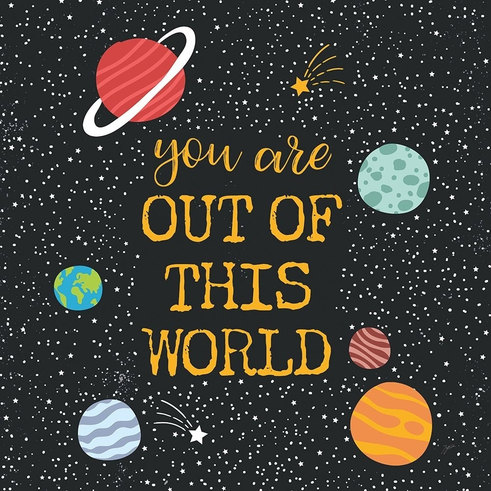 Out of this World Charcoal Sq Poster Print - Karyn Panganiban-VARPDX68776 Image 1