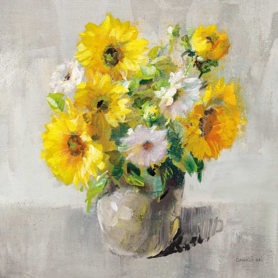 Sunflower Still Life I on Gray by Danhui Nai-VARPDX69007 Image 1