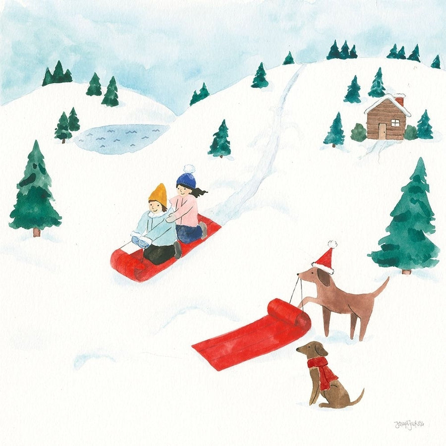 Winter Scene IV Dogs Poster Print - Jenaya Jackson-VARPDX73251 Image 1