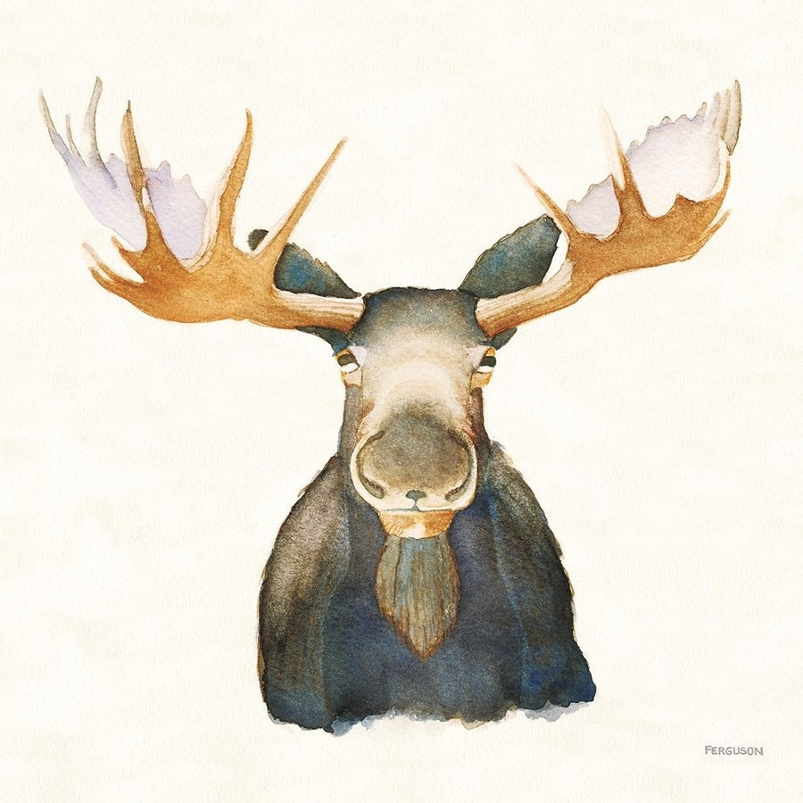 Moose on Cream Poster Print - Kathy Ferguson-VARPDX75531 Image 1