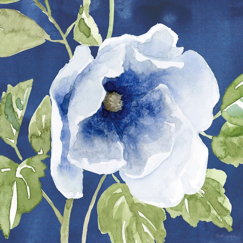 Indigo Petals VIII Poster Print - Beth Grove-VARPDX78060 Image 1