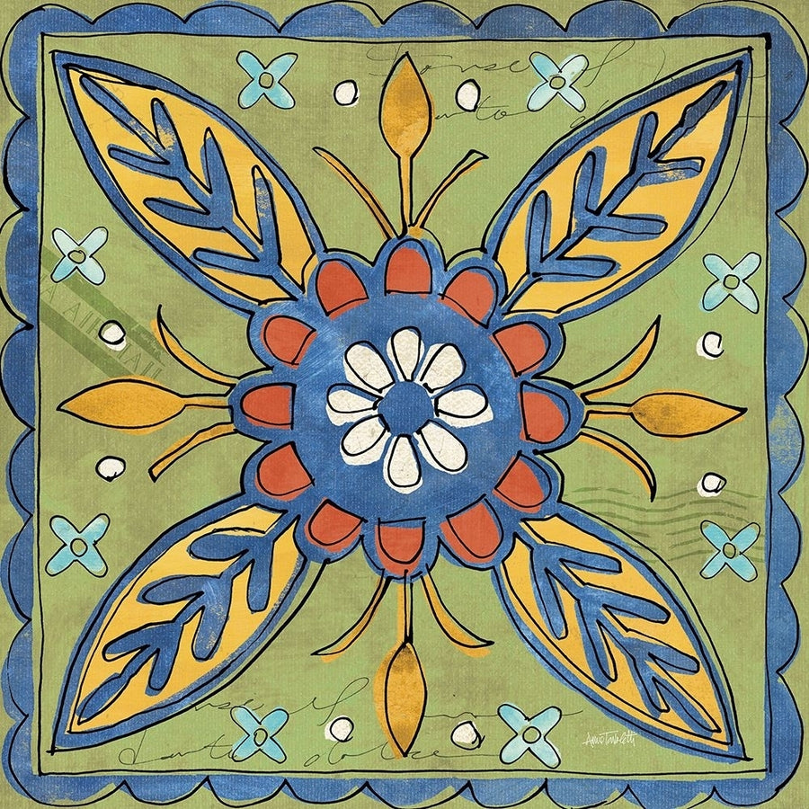 Tuscan Sun Tiles III Color Talavera Poster Print - Anne Tavoletti-VARPDX78860 Image 1