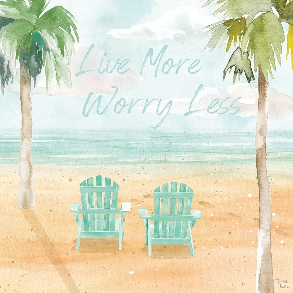 Surfs Up IV Live More Poster Print - Dina June-VARPDX79168 Image 1