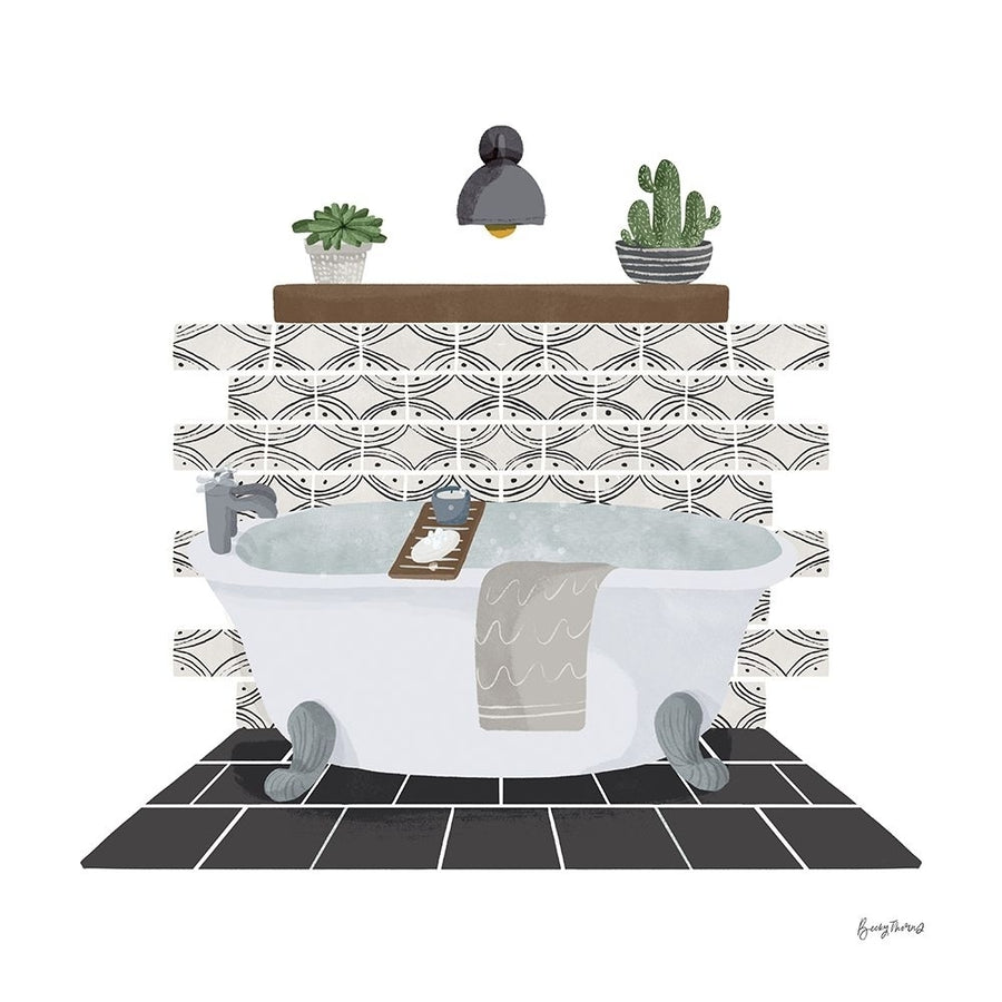 Relaxing Bathroom II Dark Poster Print - Becky Thorns-VARPDX79278 Image 1