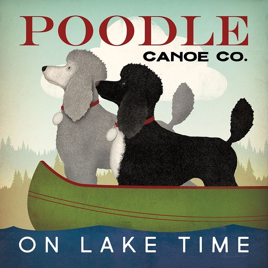 Double Poodle Canoe Poster Print - Ryan Fowler-VARPDX79450 Image 1