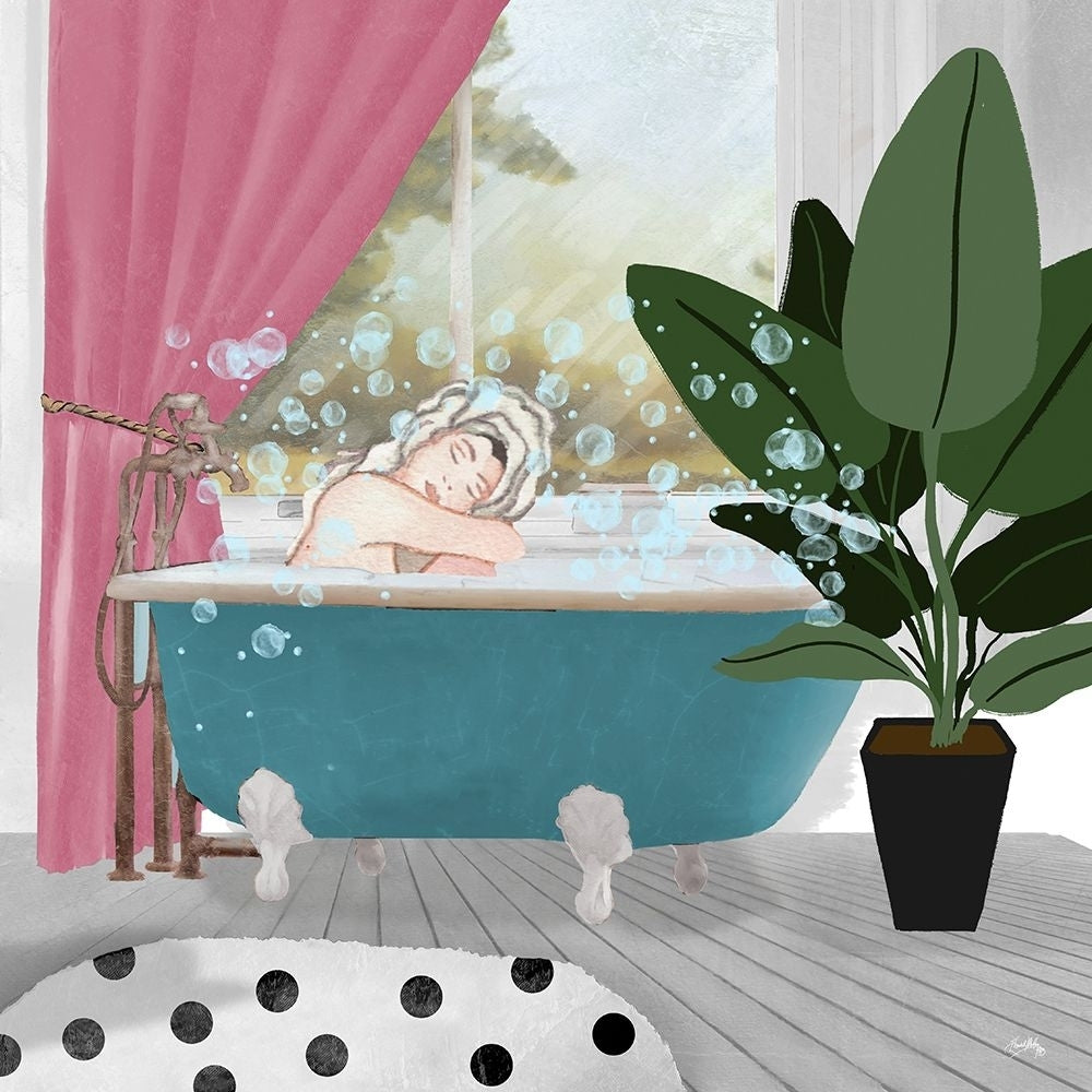 Pop of FLoral Bath II Poster Print - Elizabeth Medley-VARPDX8393GH Image 1