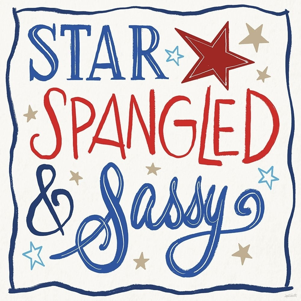 Star Spangled Sayings I Poster Print - Anne Tavoletti-VARPDX85904 Image 1