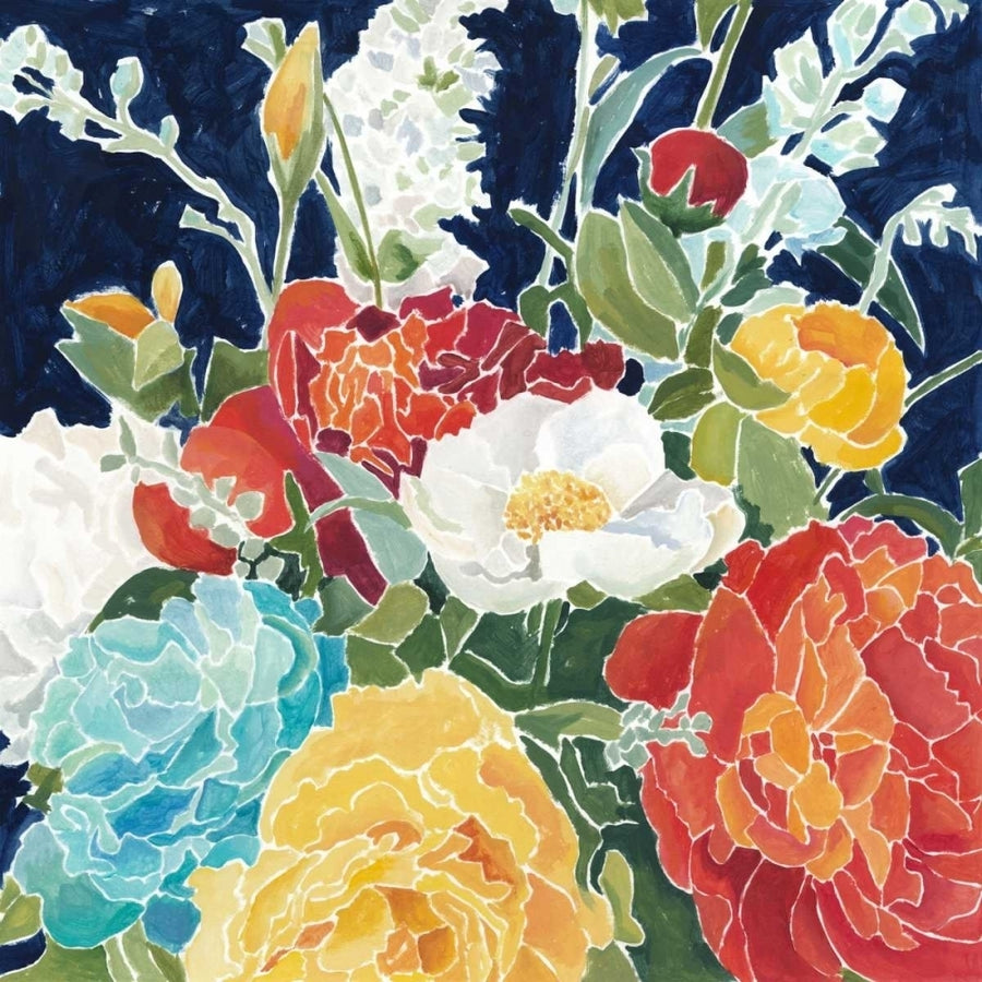 Midnight Florals I Poster Print - Megan Meagher-VARPDX92287Z Image 1