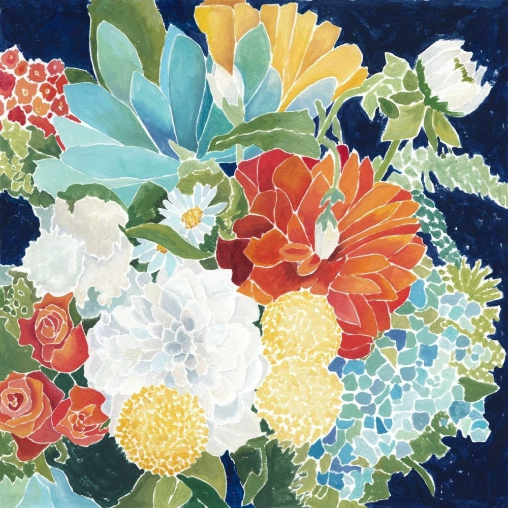 Midnight Florals III Poster Print - Megan Meagher-VARPDX92289Z Image 1