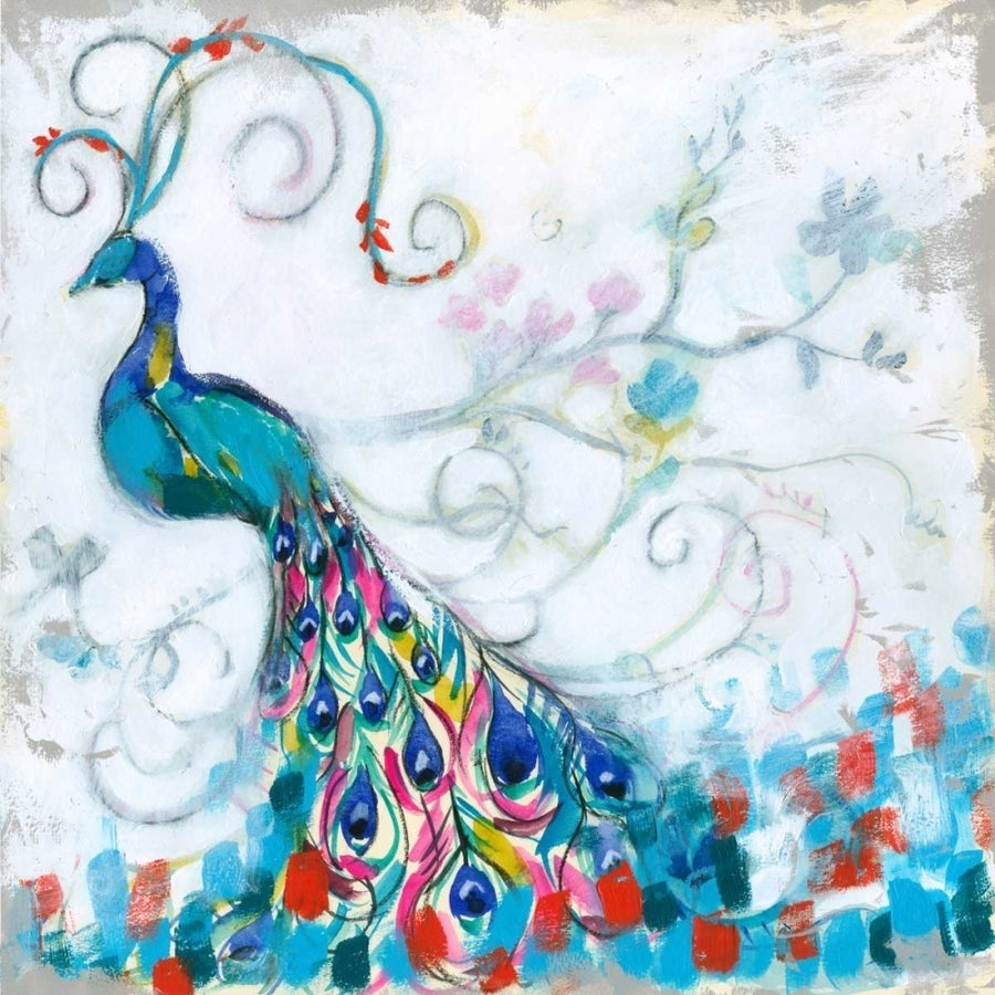 Confetti Peacock II Poster Print - Jennifer Goldberger-VARPDX93577FN Image 1