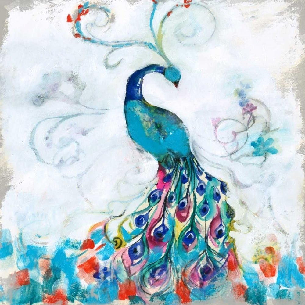 Confetti Peacock I Poster Print - Jennifer Goldberger-VARPDX93576FN Image 1