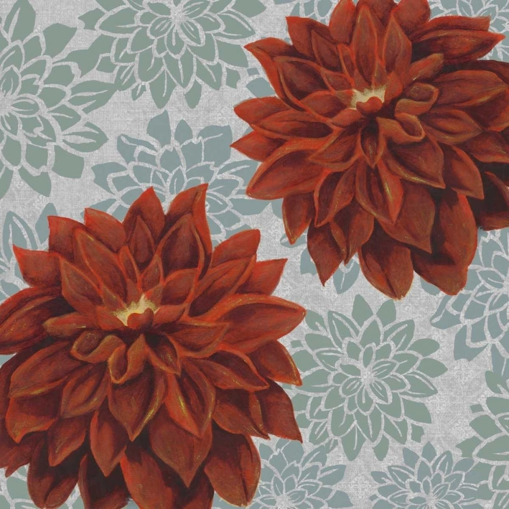 Woodblock Dahlias I Poster Print - Grace Popp-VARPDX98139Z Image 1