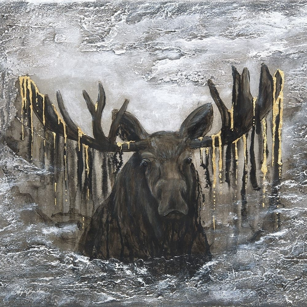 Moose in the Mist by Angela Bawden-VARPDXAB128 Image 1