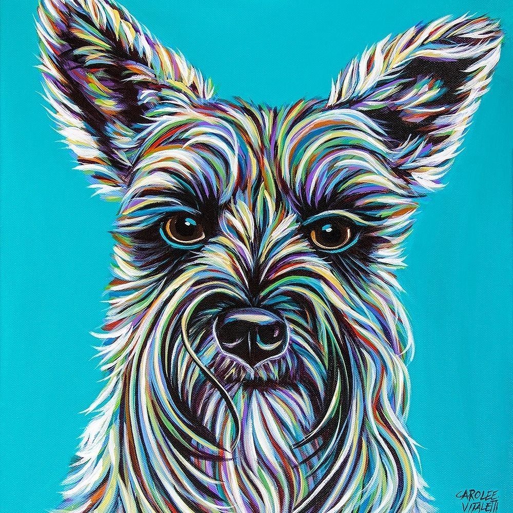 Colorful Schnauzer Poster Print - Carolee Vitaletti-VARPDX188542Z Image 1