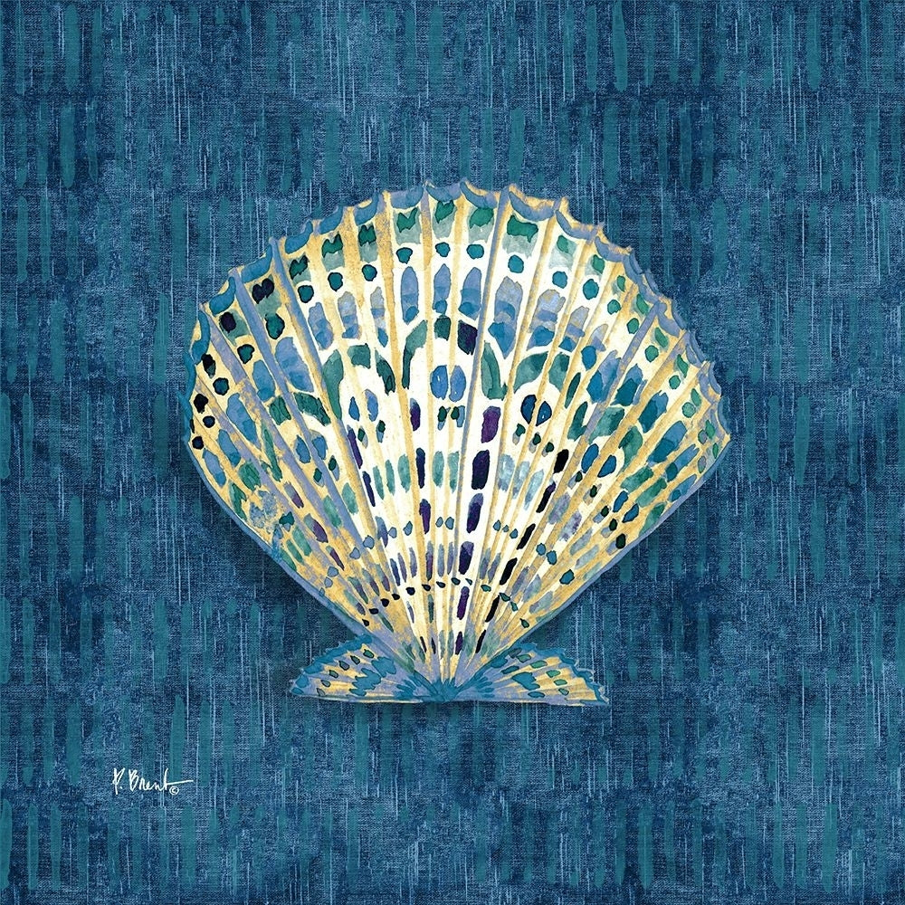 Embellished Shells III - Blue Poster Print - Paul Brent-VARPDX19692B Image 1