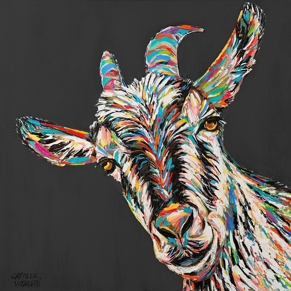 Custom Funny Goat I Poster Print - Carolee Vitaletti-VARPDX199511Z Image 1