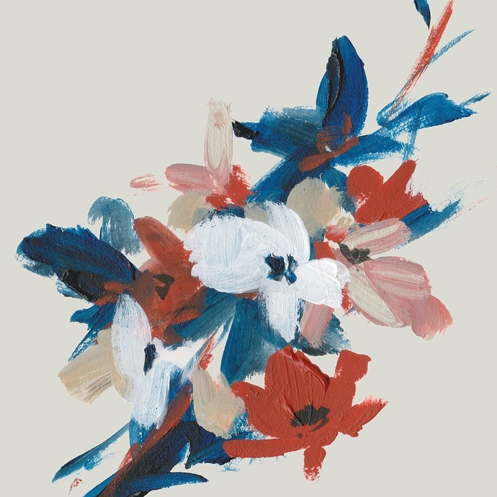 Indigo and Crimson Blooms III Poster Print - Melissa Wang-VARPDX201896FN Image 1