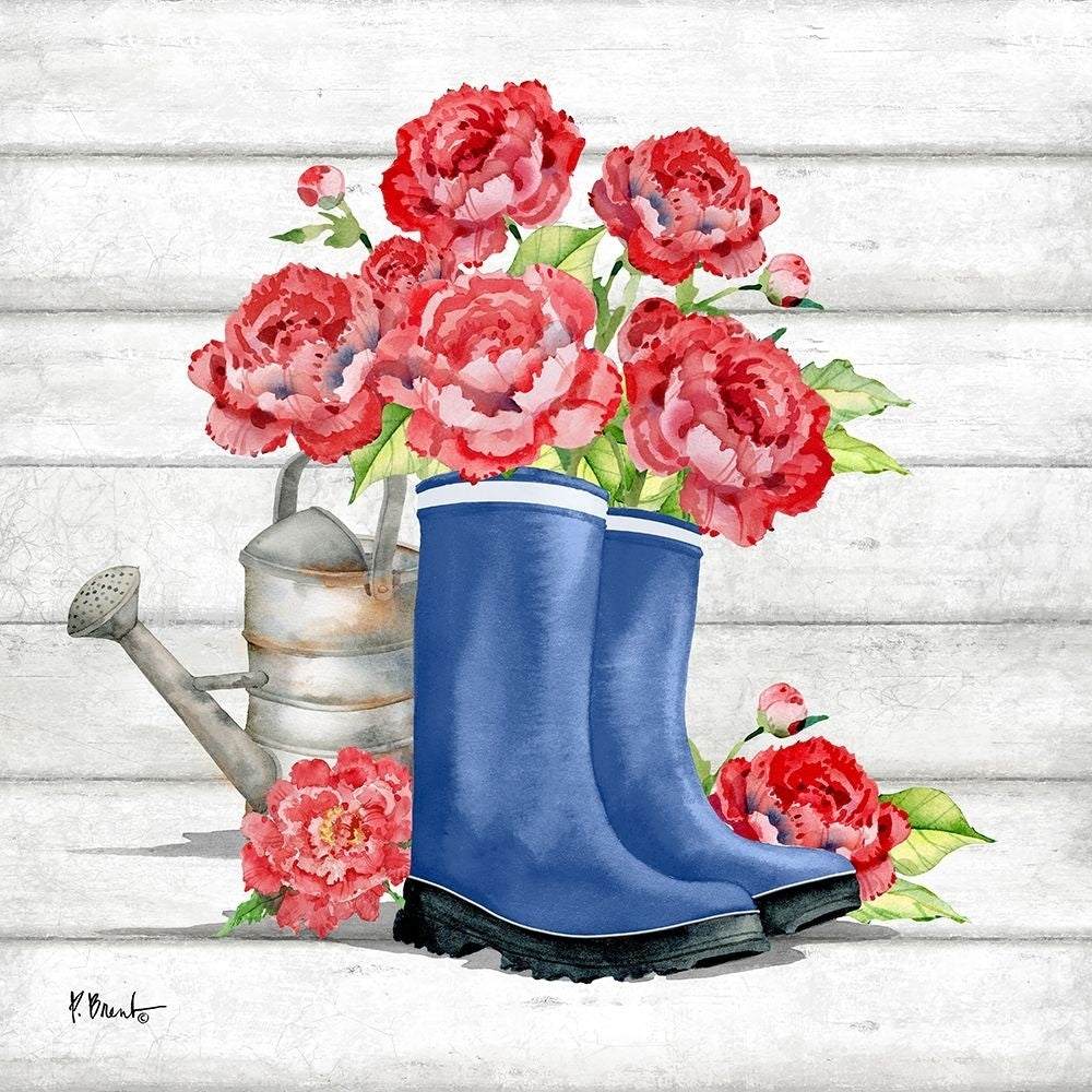 Floral Rain Boots I Poster Print - Paul Brent-VARPDX21719 Image 1