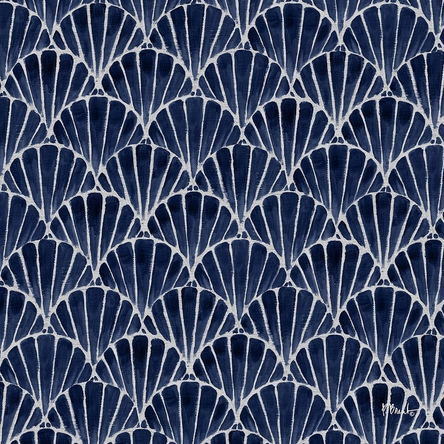 Deco Shell Pattern - Navy Poster Print - Paul Brent-VARPDX23517B Image 1