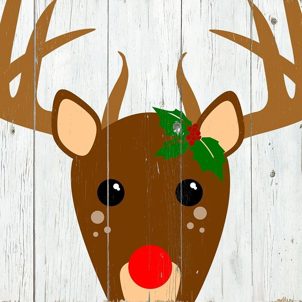 Holly Reindeer Poster Print by Daniela Santiago-VARPDX40624 Image 1