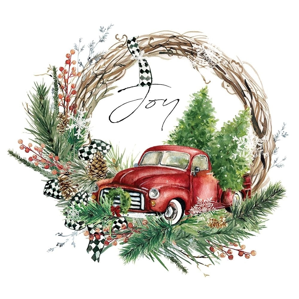 Joy Truck Wreath Poster Print by Carol Robinson-VARPDX41281 Image 1