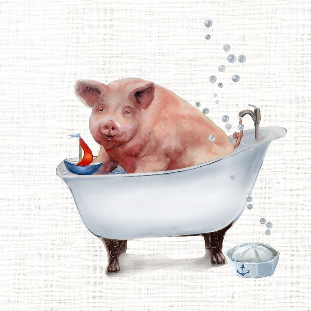 Farm Tub Pig by Donna Brooks-VARPDX44084 Image 1