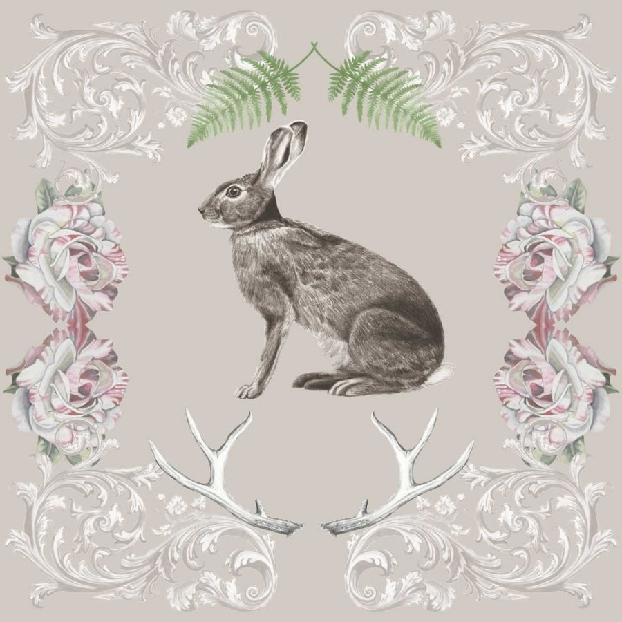 Hare and Antlers I Poster Print - Naomi McCavitt-VARPDX108274Z Image 1